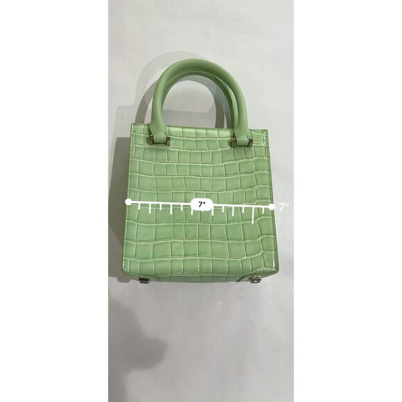 Stolen Girlfriends Club Tour Buddy Acid Croc Mini Cross Body Tote Bag in Lime - Picture 6 of 7